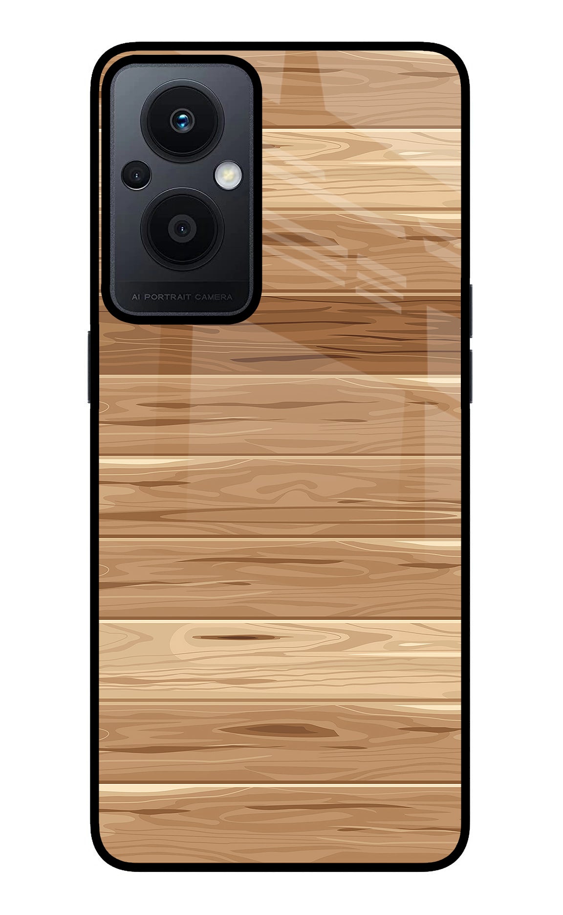 Wooden Vector Oppo F21 Pro 5G Glass Case