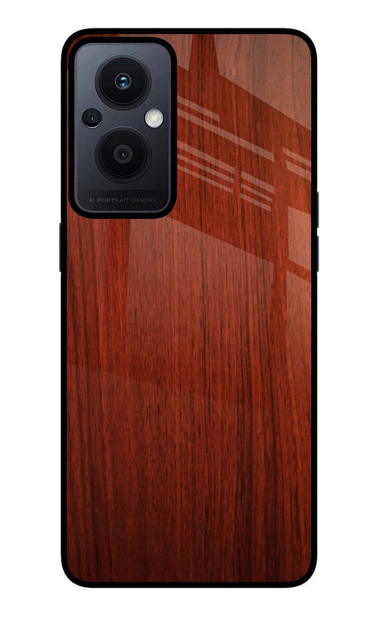Wooden Plain Pattern Oppo F21 Pro 5G Glass Case