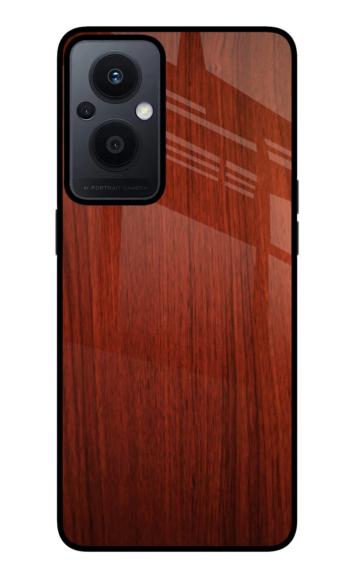 Wooden Plain Pattern Oppo F21 Pro 5G Glass Case Back Cover by Casekaro
