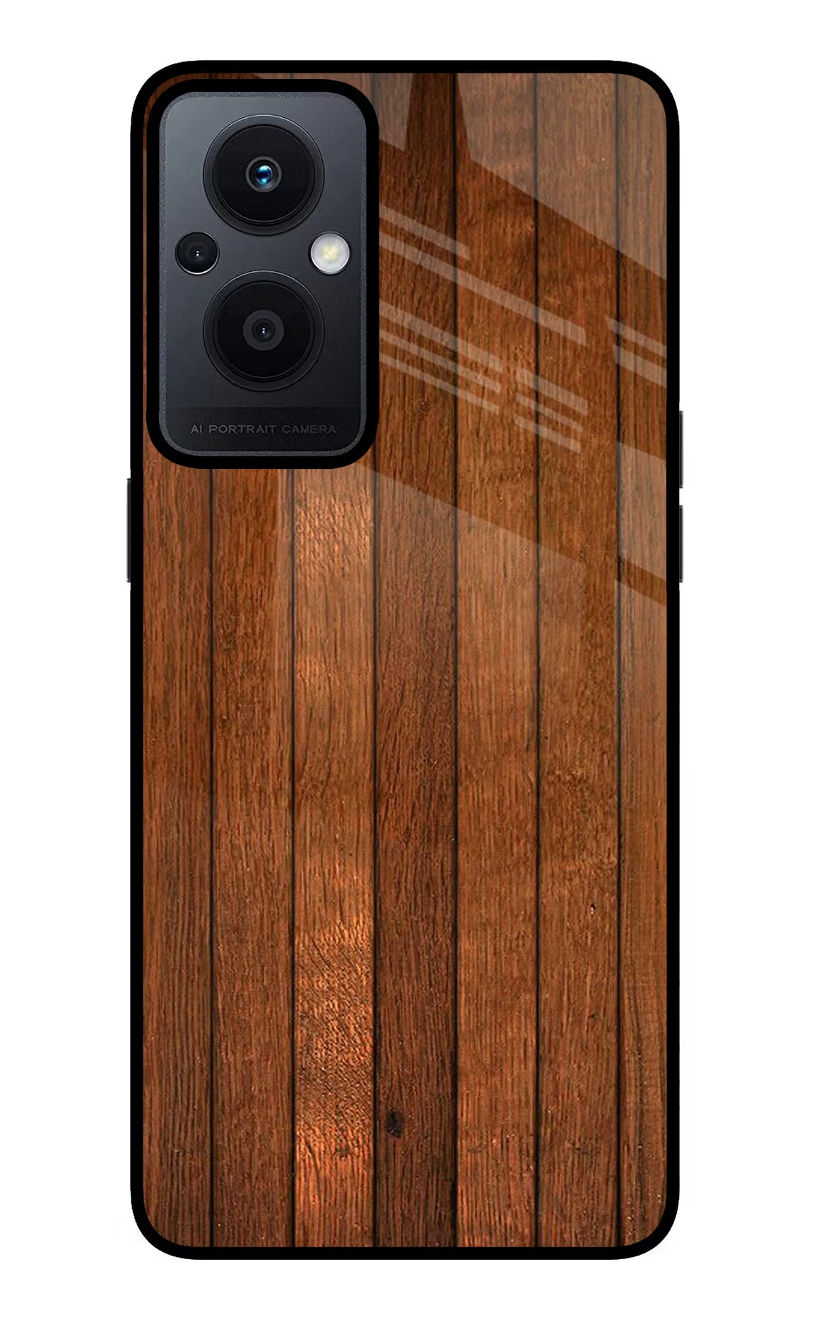 Wooden Artwork Bands Oppo F21 Pro 5G Glass Case Back Cover by Casekaro