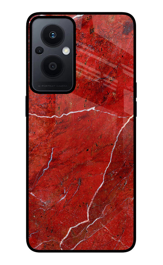 Red Marble Design Oppo F21 Pro 5G Glass Case