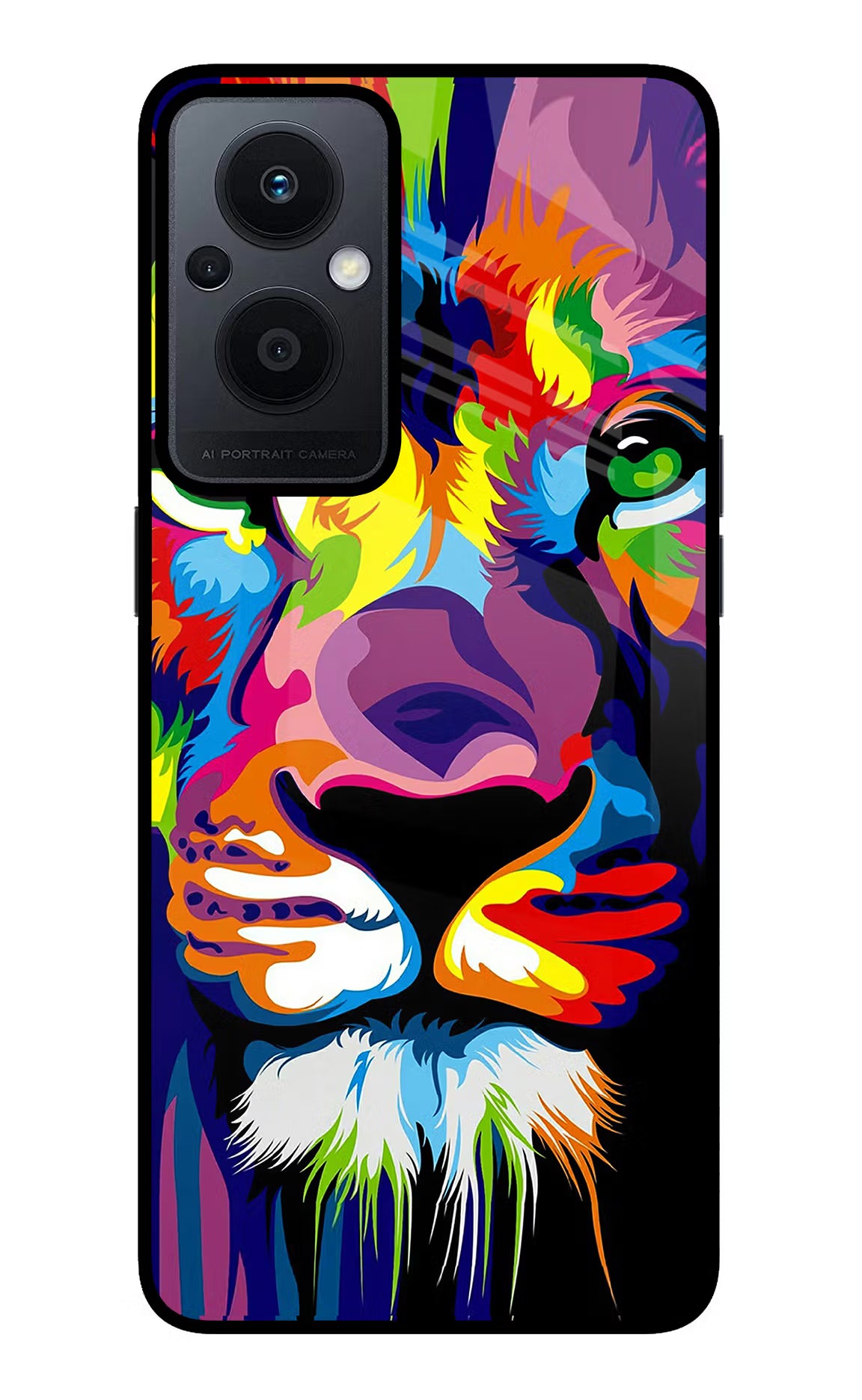 Lion Oppo F21 Pro 5G Glass Case Back Cover by Casekaro