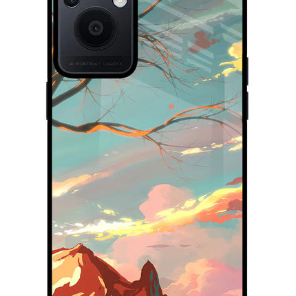 Scenery Oppo F21 Pro 5G Glass Case Back Cover by Casekaro