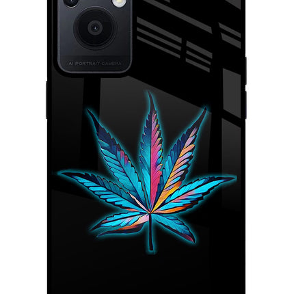 Weed Oppo F21 Pro 5G Glass Case Back Cover by Casekaro