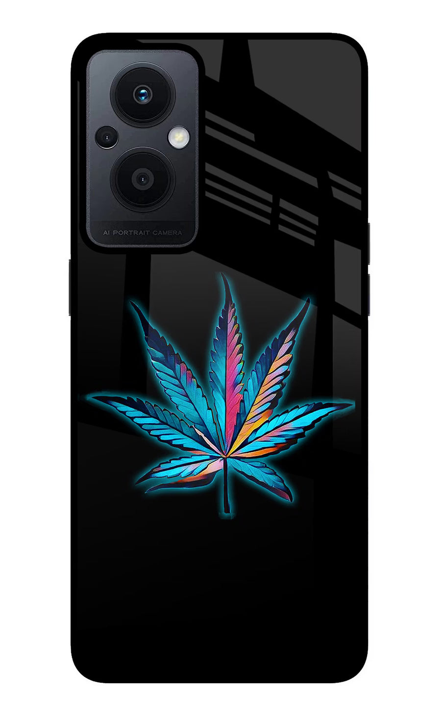Weed Oppo F21 Pro 5G Back Cover, Glass case