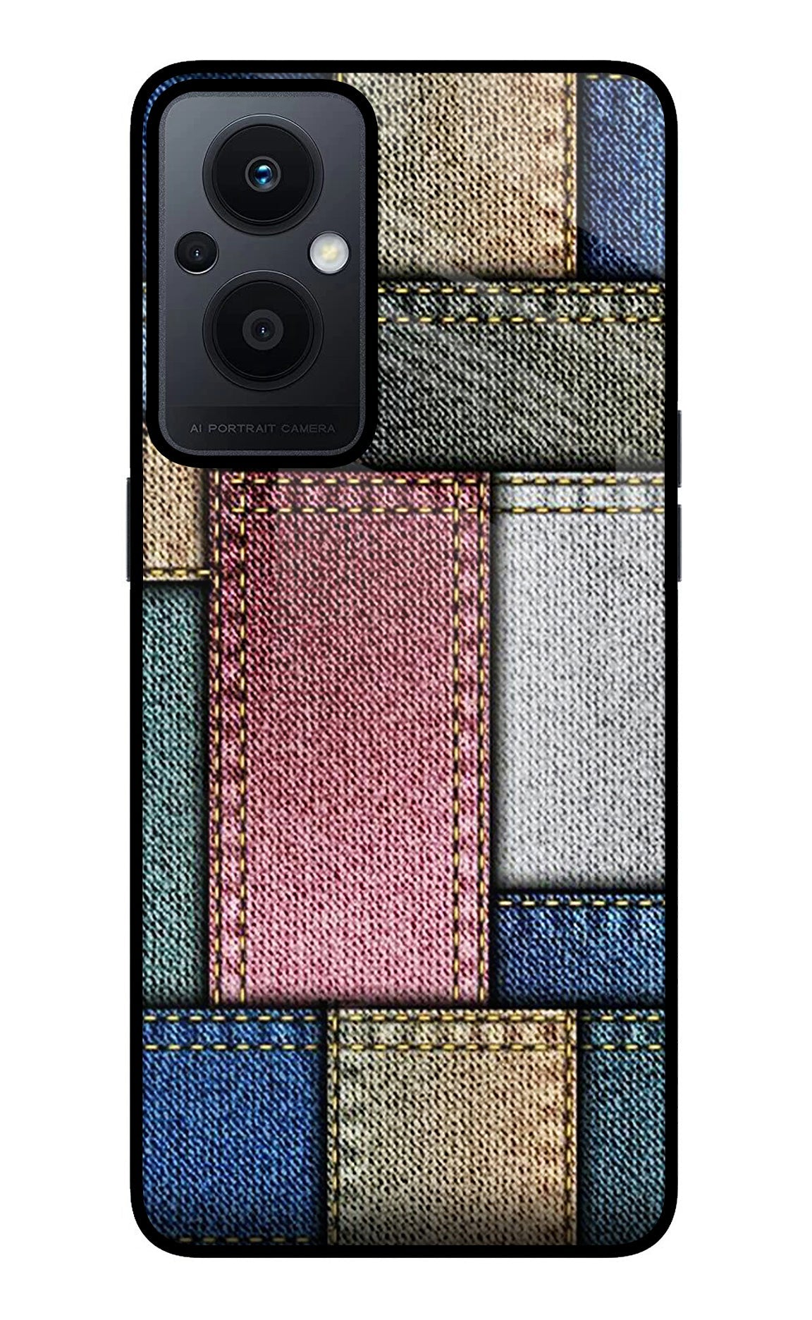 Multicolor Jeans Oppo F21 Pro 5G Back Cover