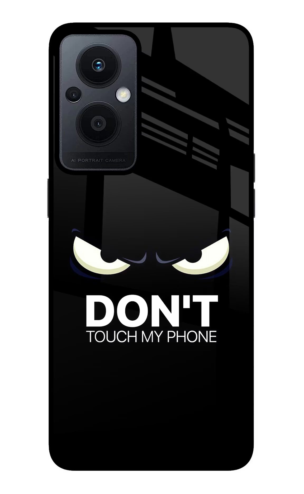 Don'T Touch My Phone Oppo F21 Pro 5G Glass Case Back Cover by Casekaro