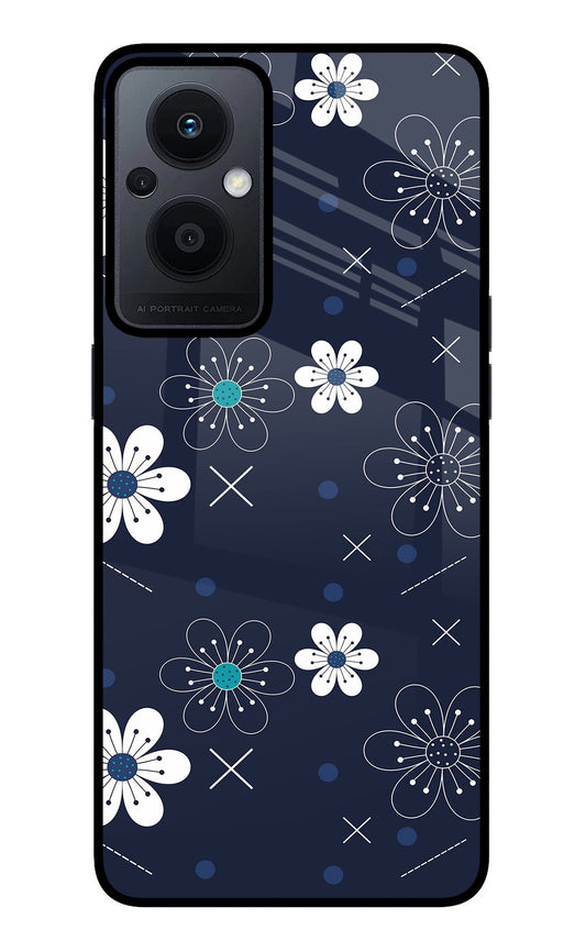 Flowers Oppo F21 Pro 5G Glass Case