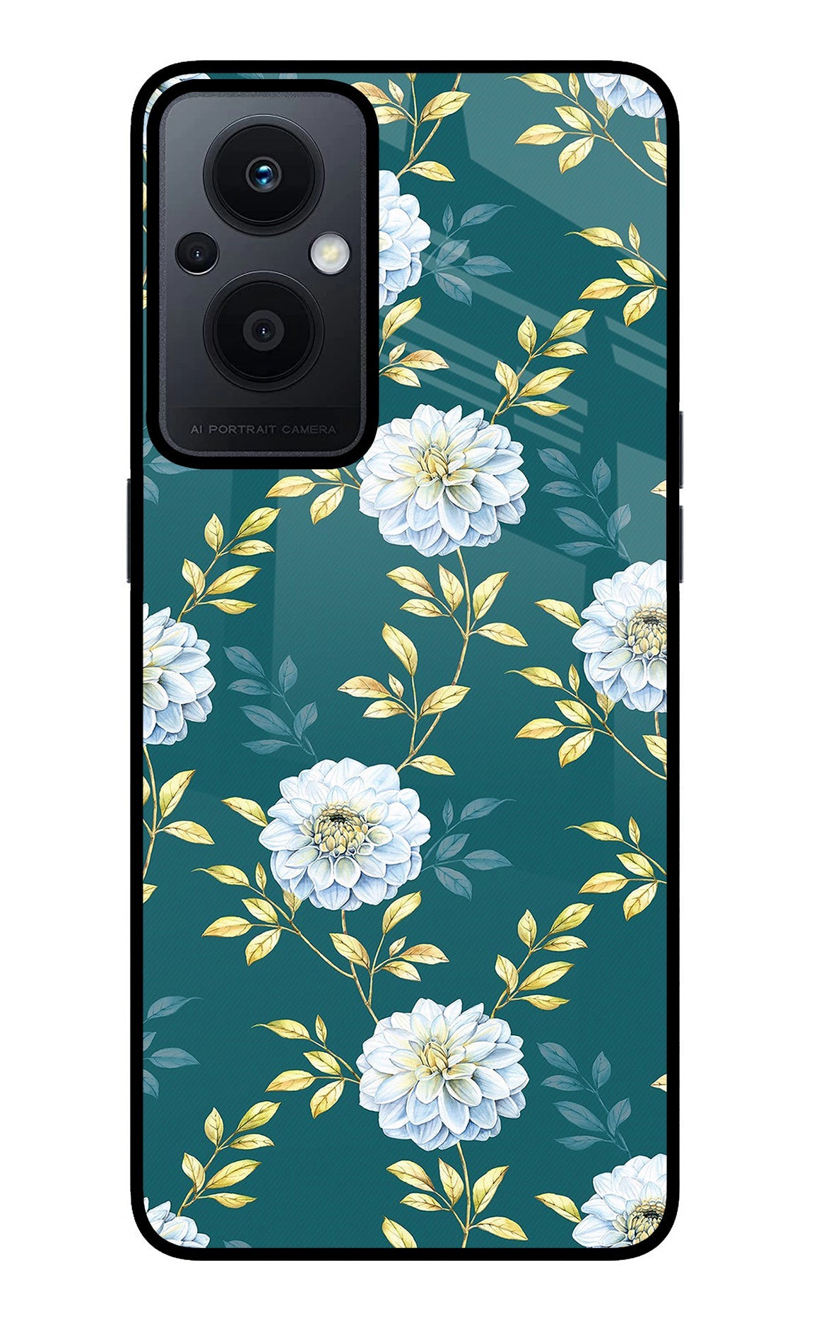 Flowers Oppo F21 Pro 5G Glass Case