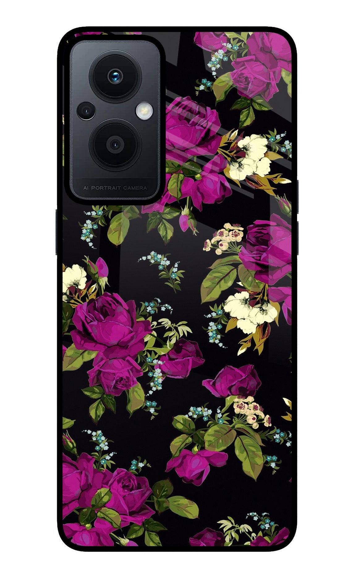 Flowers Oppo F21 Pro 5G Glass Case