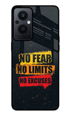 No Fear No Limits No Excuse Oppo F21 Pro 5G Glass Case