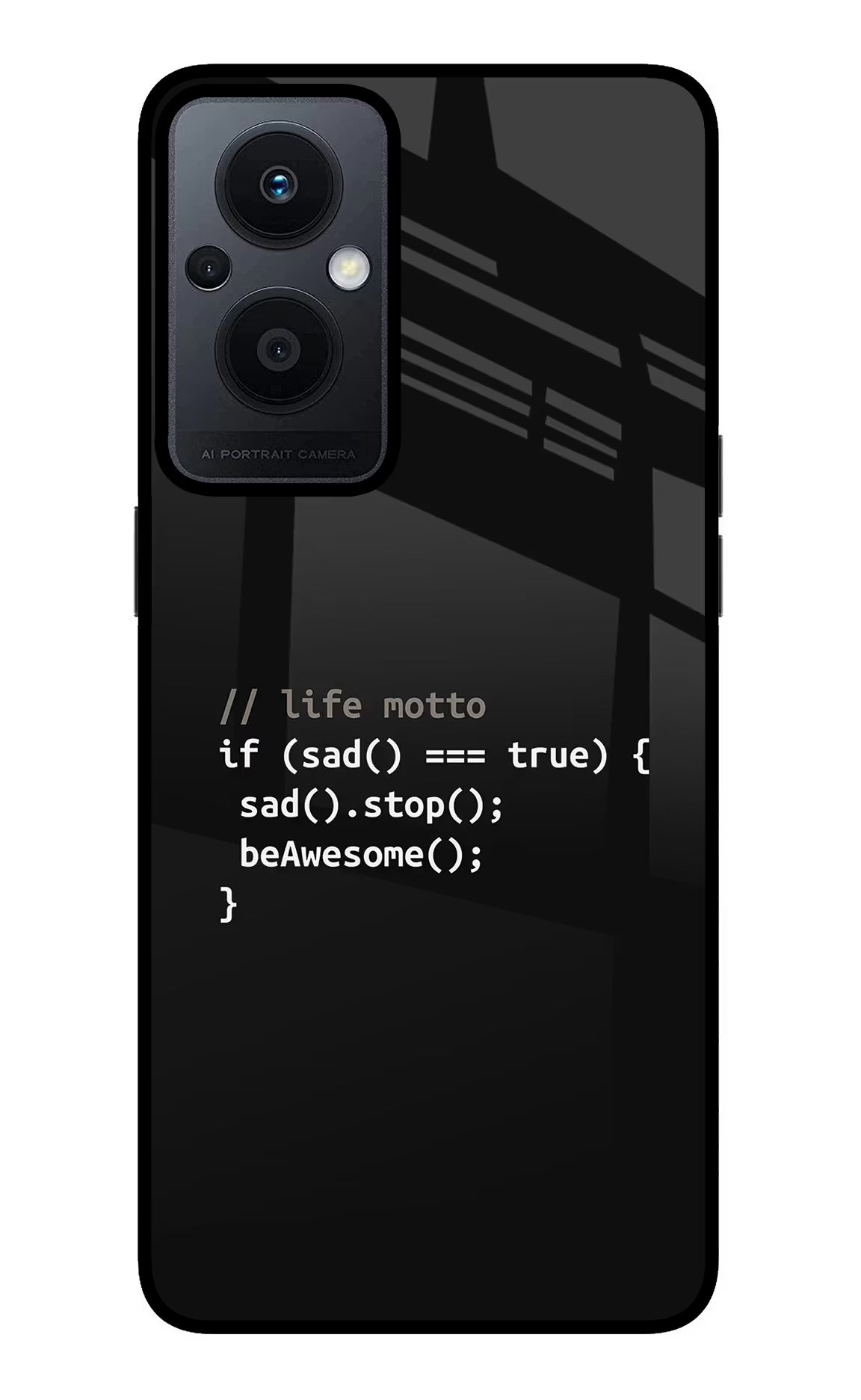 Life Motto Code Oppo F21 Pro 5G Glass Case Back Cover by Casekaro