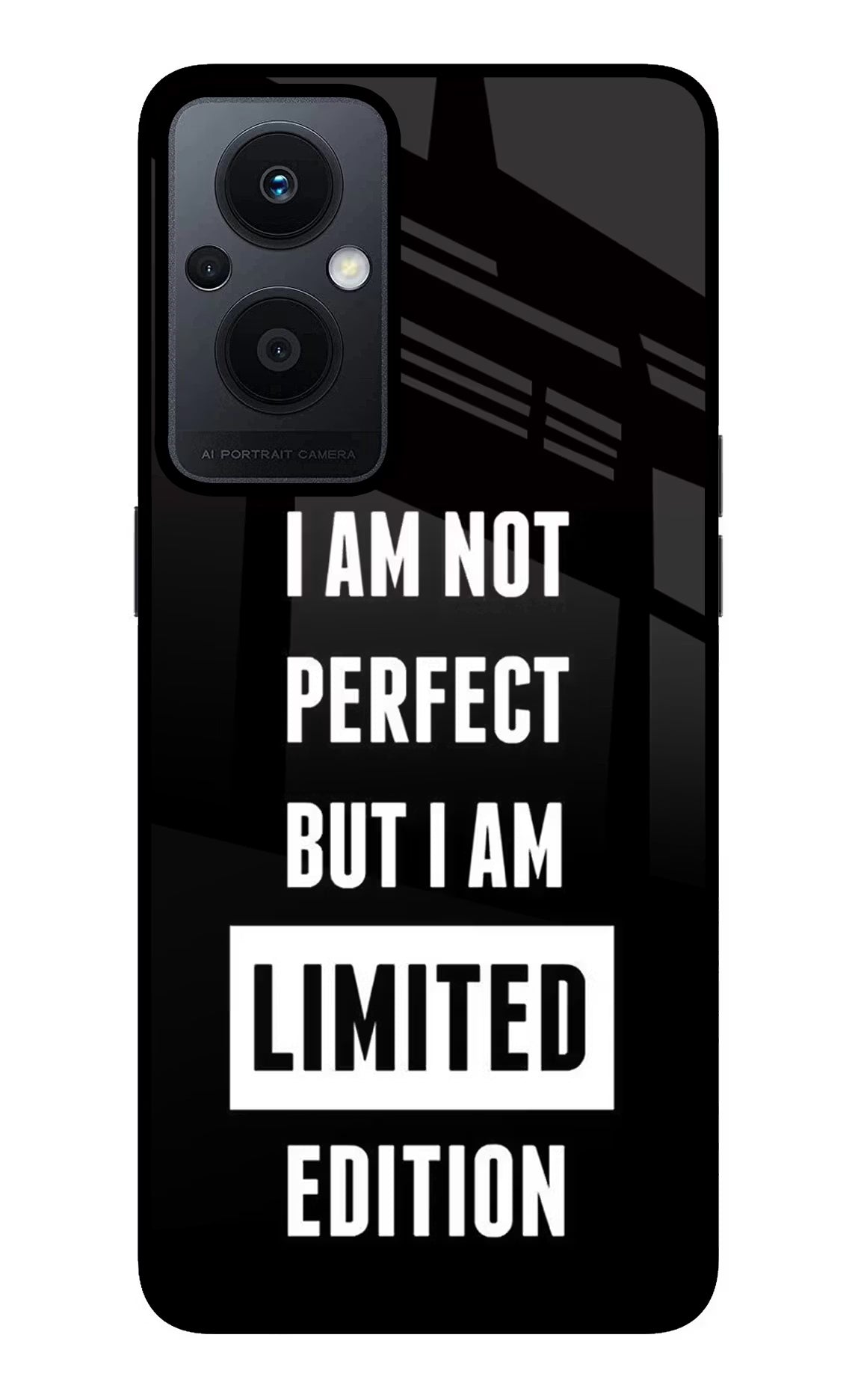 I Am Not Perfect But I Am Limited Edition Oppo F21 Pro 5G Glass Case Back Cover by Casekaro
