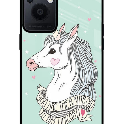 Unicorn Wallpaper Oppo F21 Pro 5G Glass Case Back Cover by Casekaro