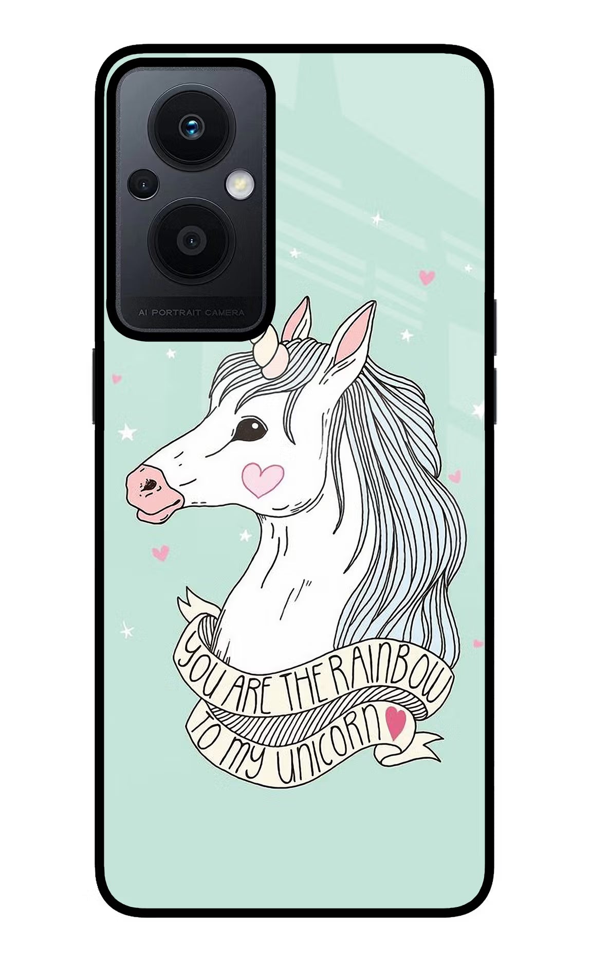 Unicorn Wallpaper Oppo F21 Pro 5G Glass Case Back Cover by Casekaro