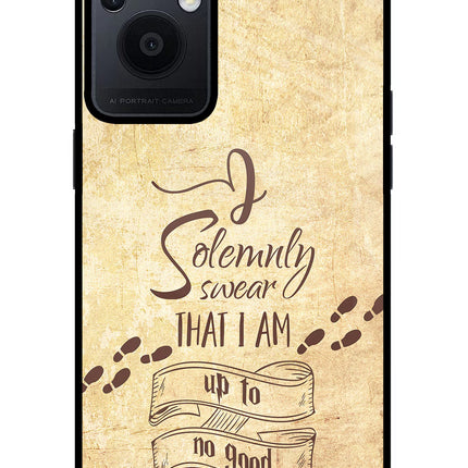 I Solemnly swear that i up to no good Oppo F21 Pro 5G Glass Case Back Cover by Casekaro