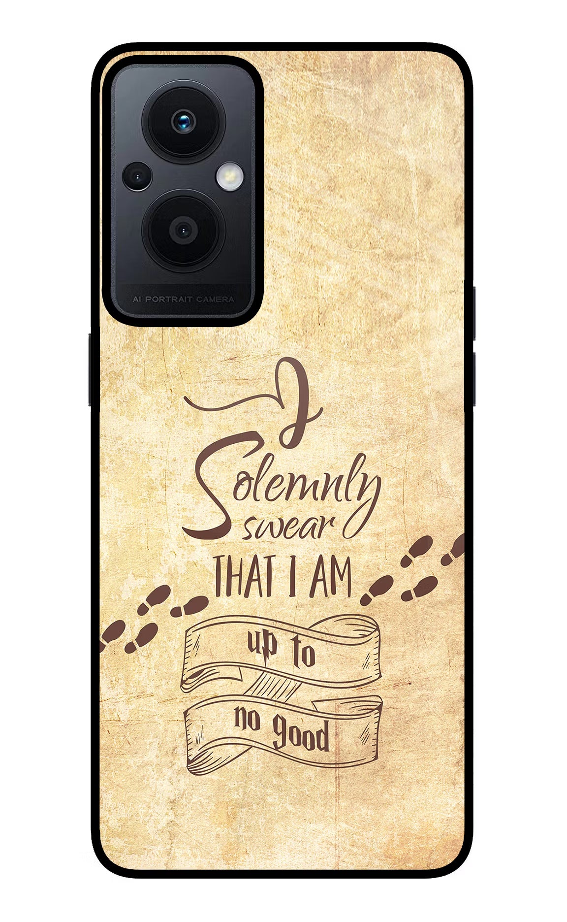 I Solemnly swear that i up to no good Oppo F21 Pro 5G Glass Case Back Cover by Casekaro