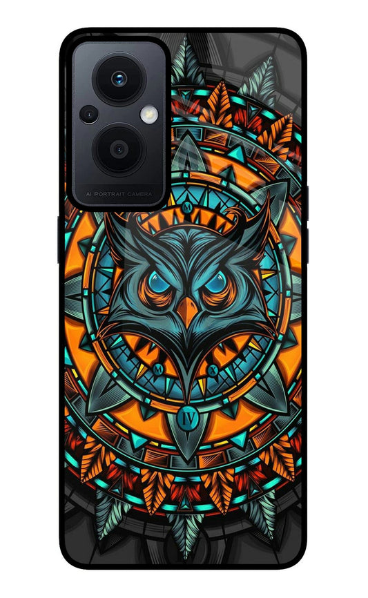 Angry Owl Art Oppo F21 Pro 5G Glass Case