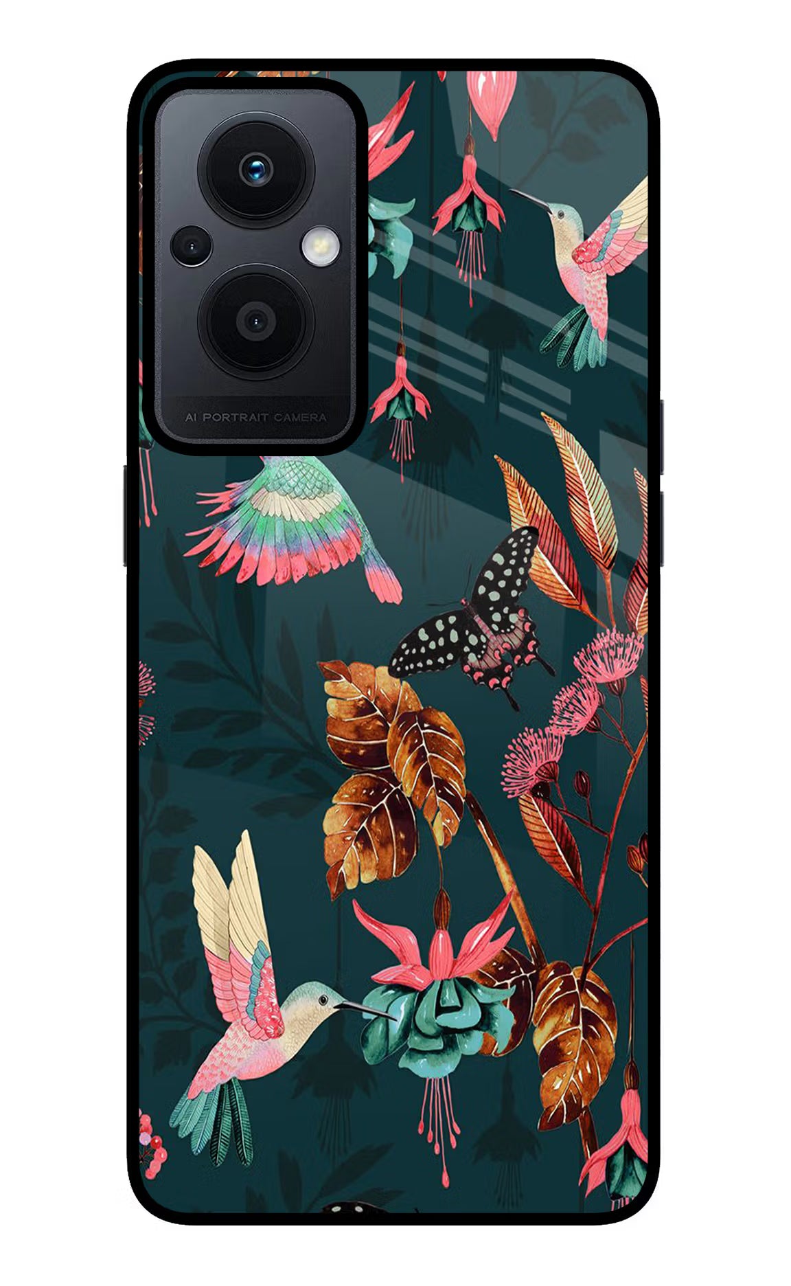 Birds Oppo F21 Pro 5G Glass Case Back Cover by Casekaro