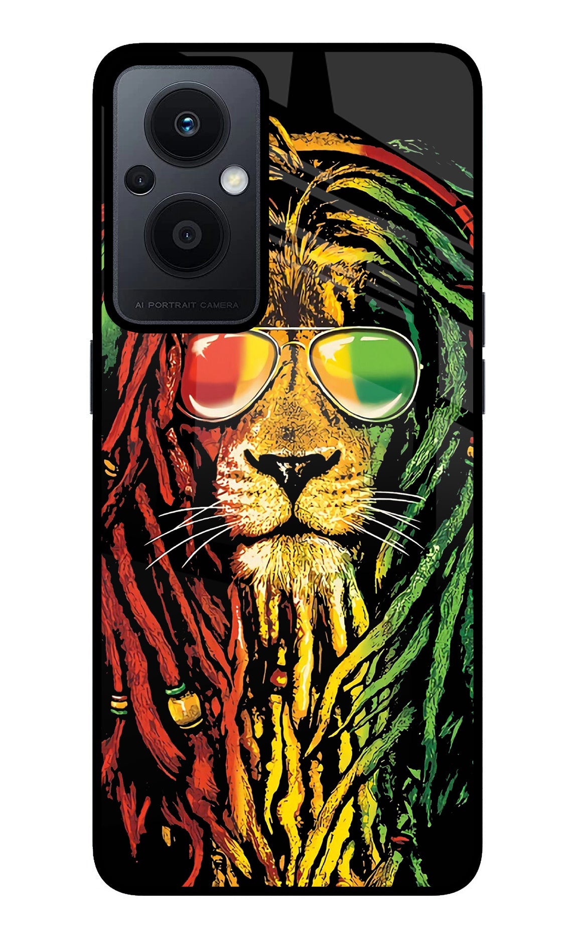 Rasta Lion Oppo F21 Pro 5G Glass Case