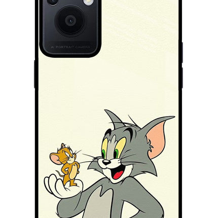 Tom & Jerry Oppo F21 Pro 5G Glass Case Back Cover by Casekaro
