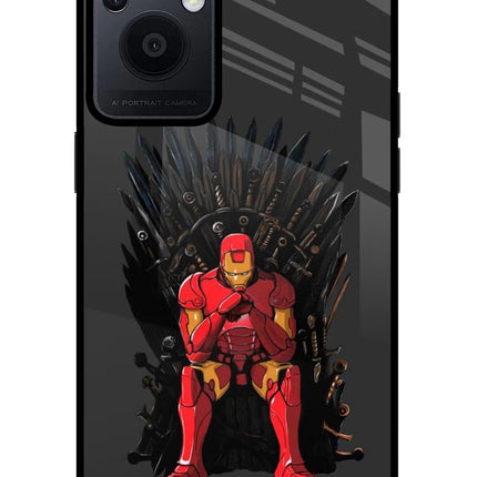 Ironman Throne Oppo F21 Pro 5G Glass Case Back Cover by Casekaro