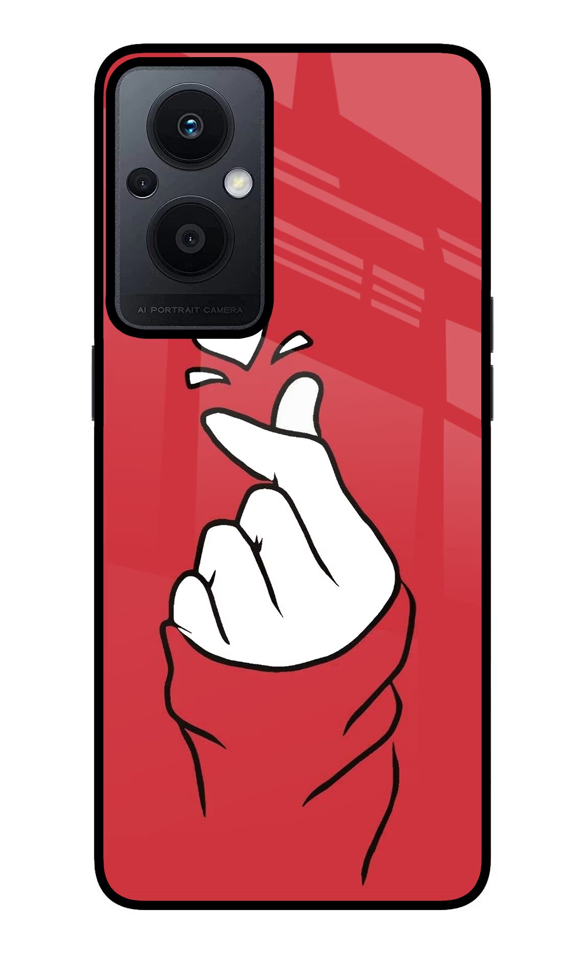Korean Love Sign Oppo F21 Pro 5G Glass Case