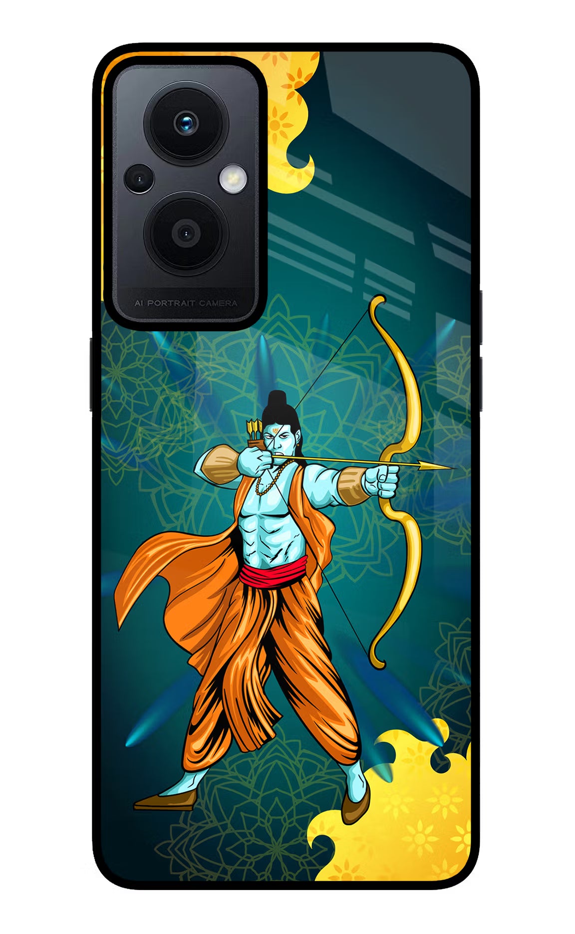 Lord Ram - 6 Oppo F21 Pro 5G Glass Case Back Cover by Casekaro