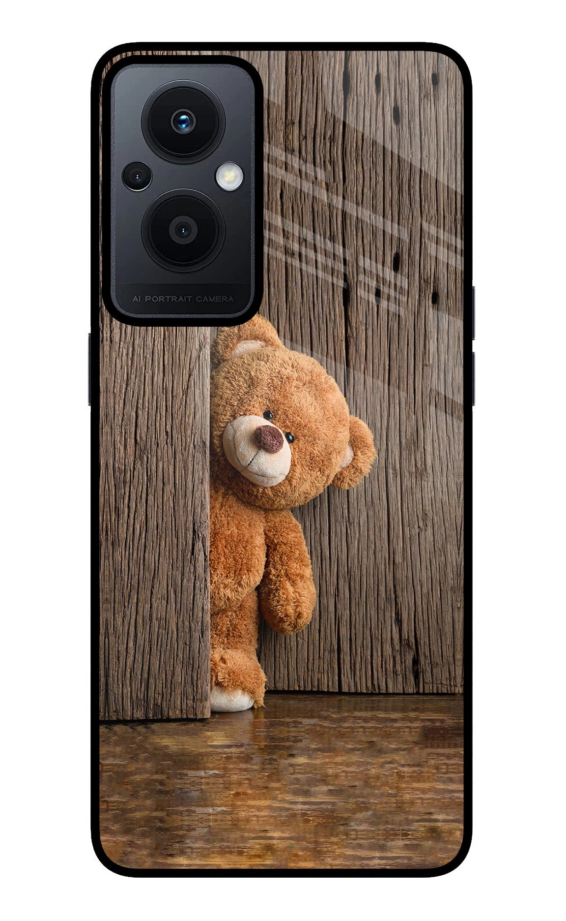 Teddy Wooden Oppo F21 Pro 5G Glass Case