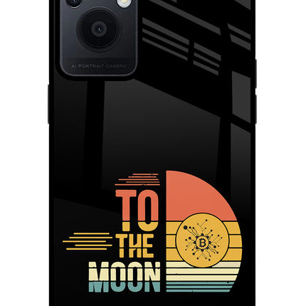 To the Moon Oppo F21 Pro 5G Glass Case Back Cover by Casekaro