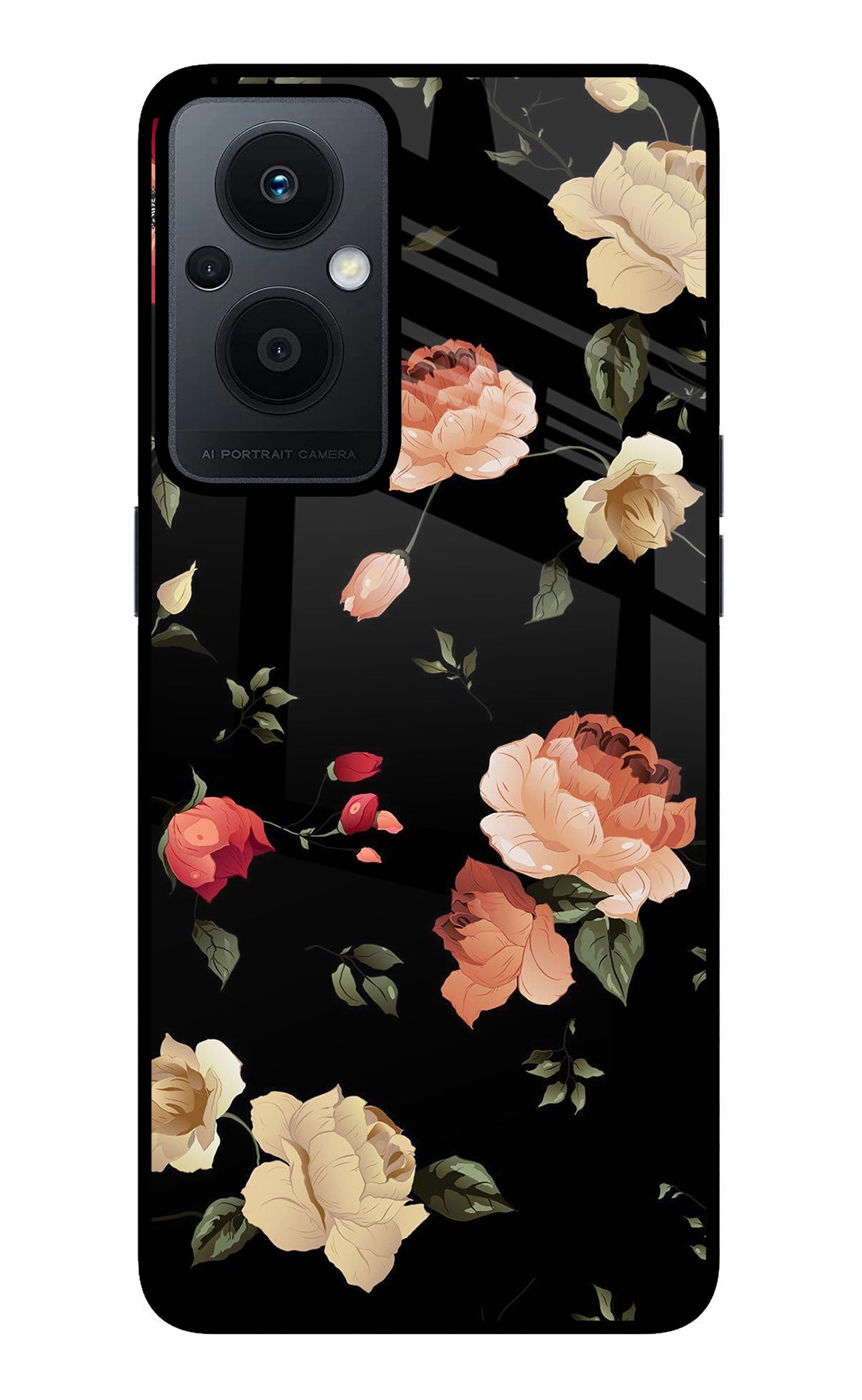 Flowers Oppo F21 Pro 5G Glass Case