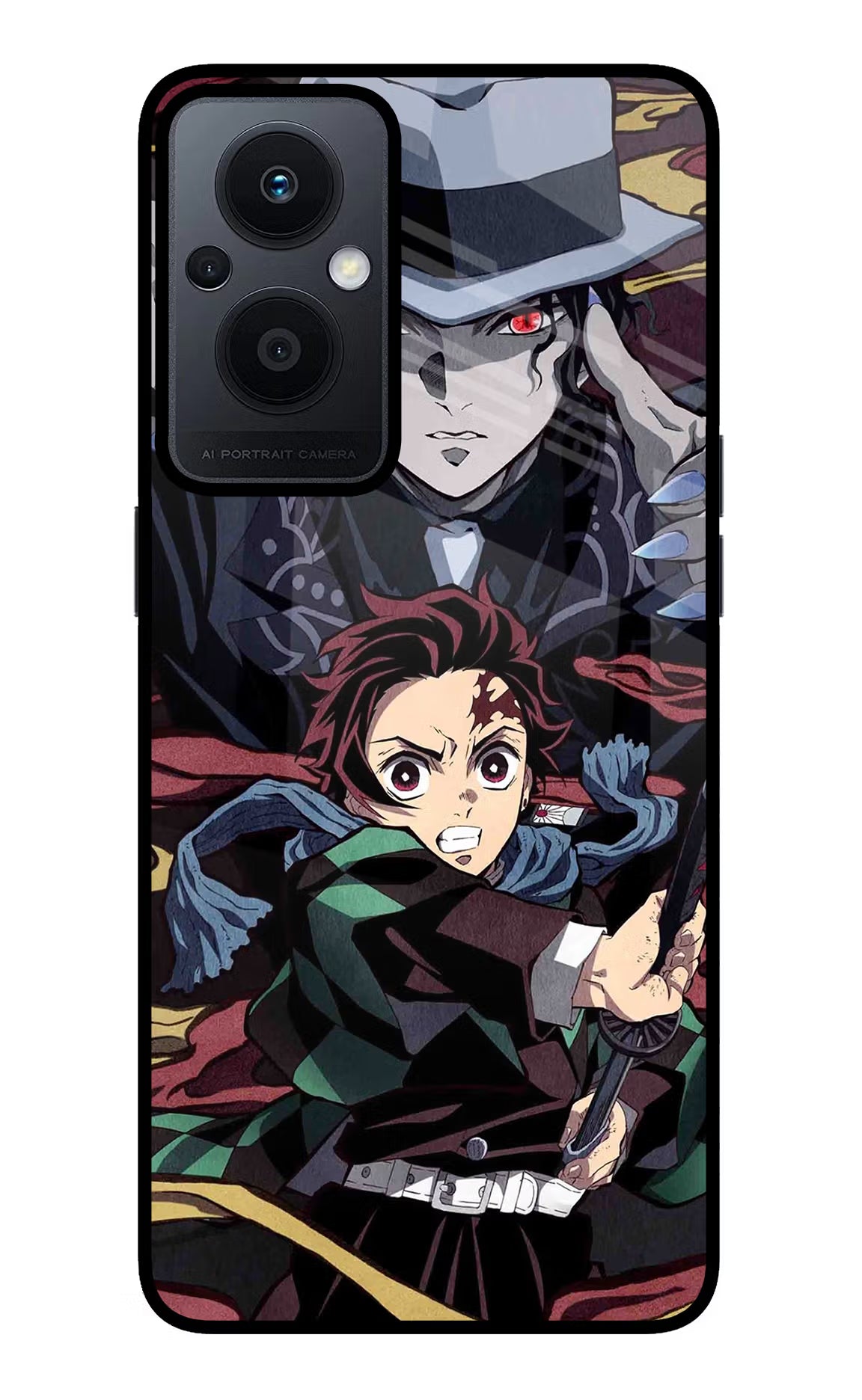 Demon Slayer Oppo F21 Pro 5G Glass Case Back Cover by Casekaro