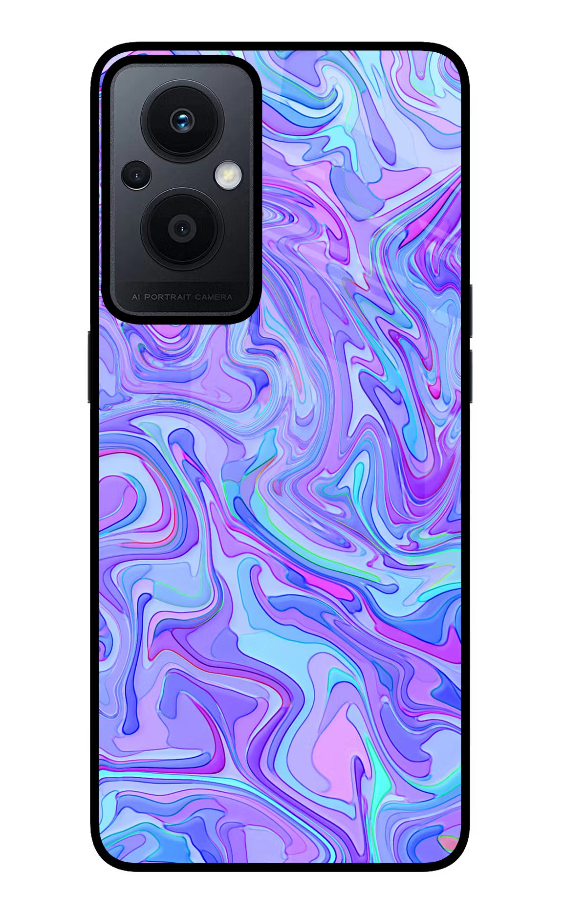 Glitter Oppo F21 Pro 5G Glass Case Back Cover by Casekaro