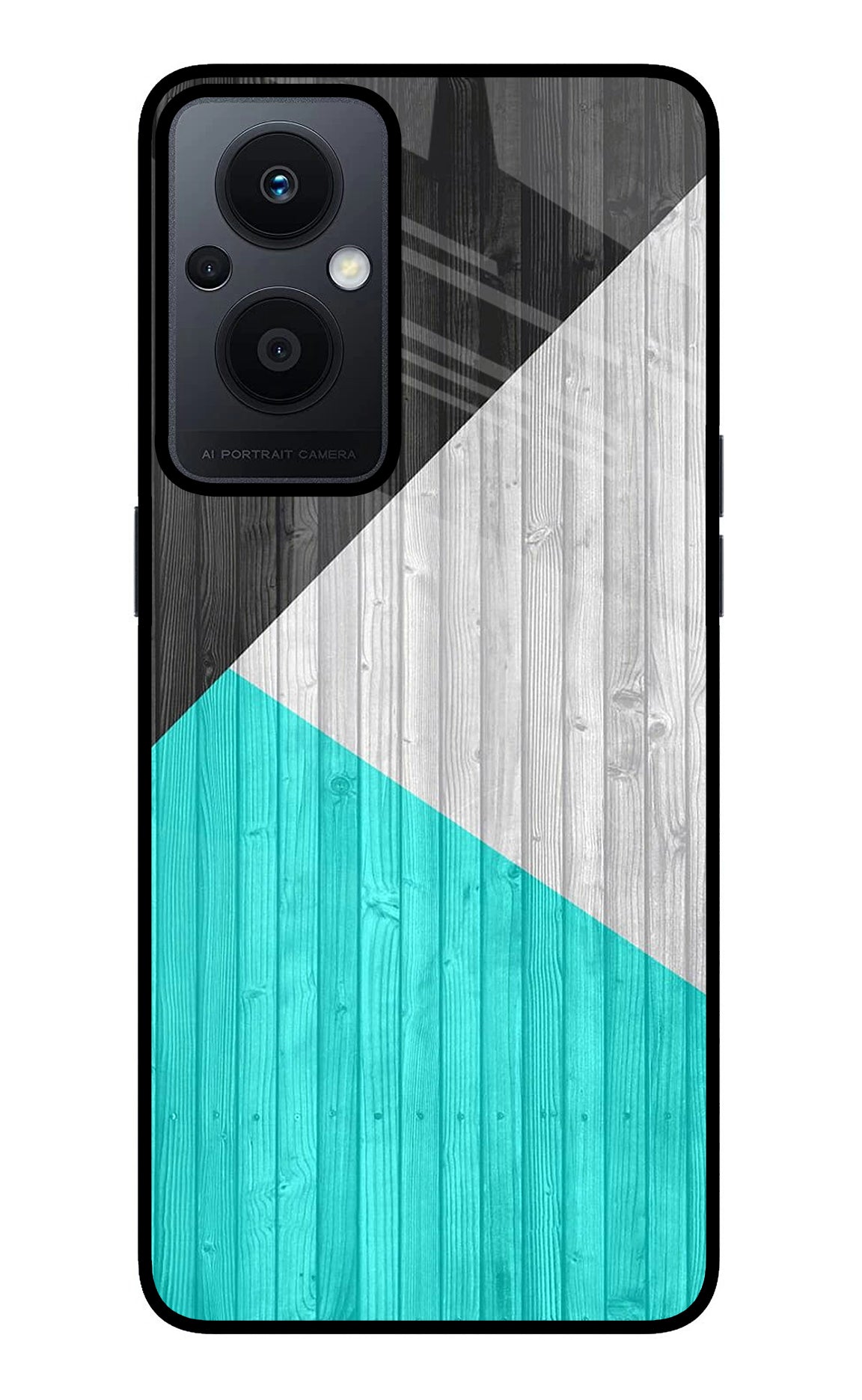 Wooden Abstract Oppo F21 Pro 5G Glass Case