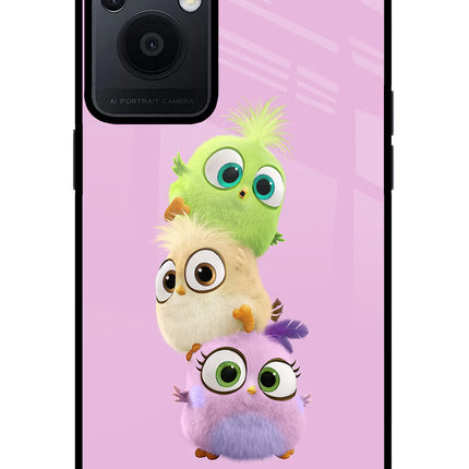 Cute Little Birds Oppo F21 Pro 5G Glass Case Back Cover by Casekaro