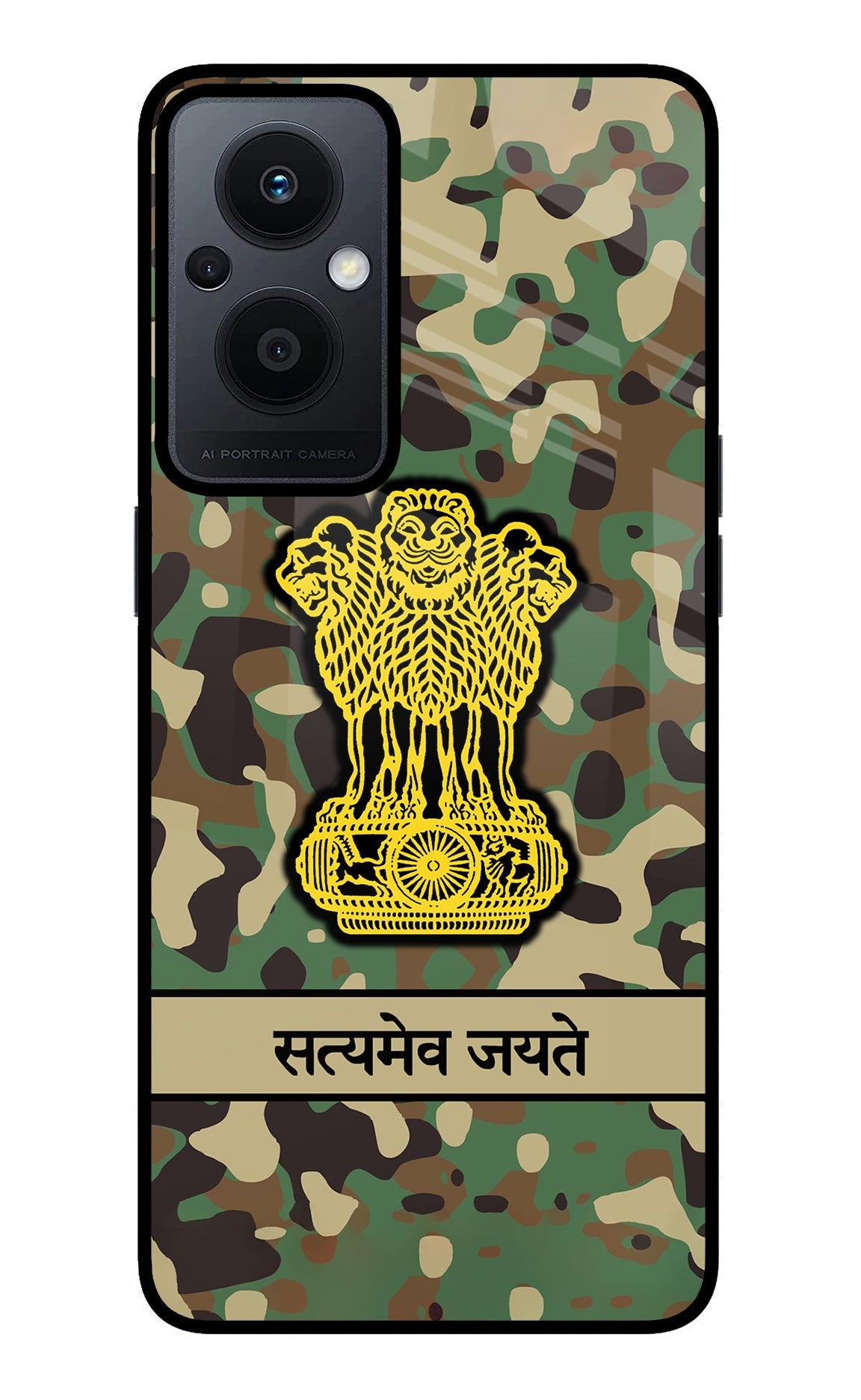 Satyamev Jayate Army Oppo F21 Pro 5G Glass Case