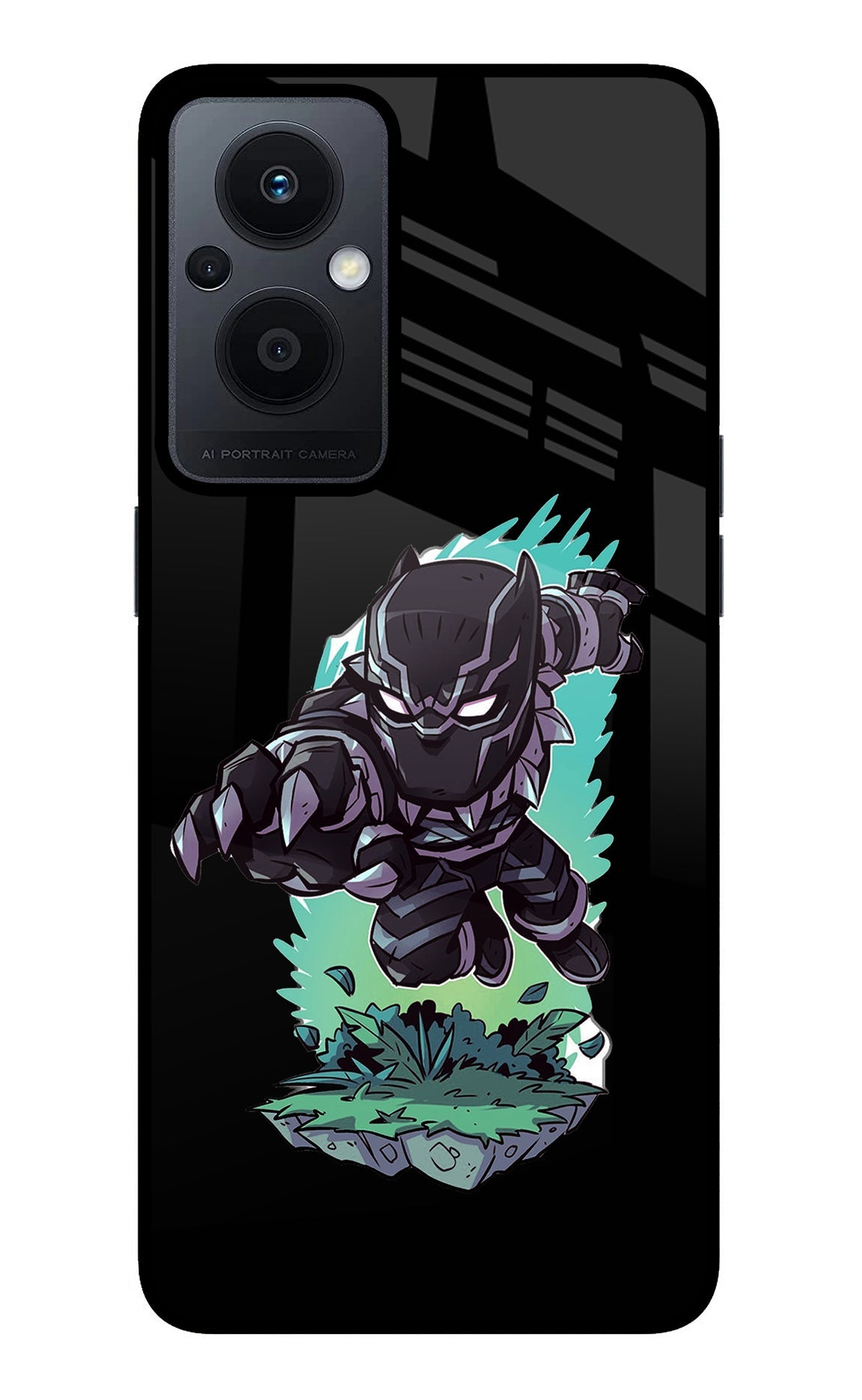 Black Panther Oppo F21 Pro 5G Glass Case