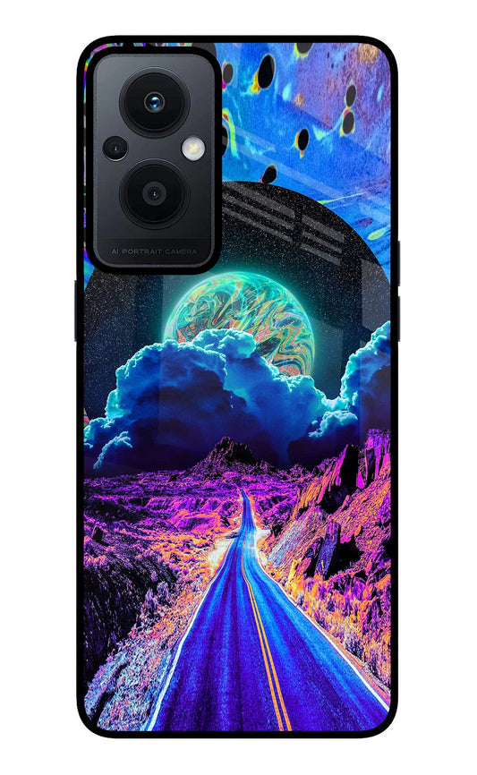 Psychedelic Painting Oppo F21 Pro 5G Glass Case