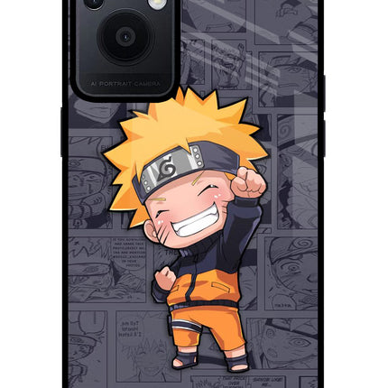 Chota Naruto Oppo F21 Pro 5G Glass Case Back Cover by Casekaro