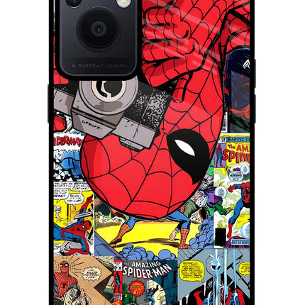 Spider Man Oppo F21 Pro 5G Glass Case Back Cover by Casekaro