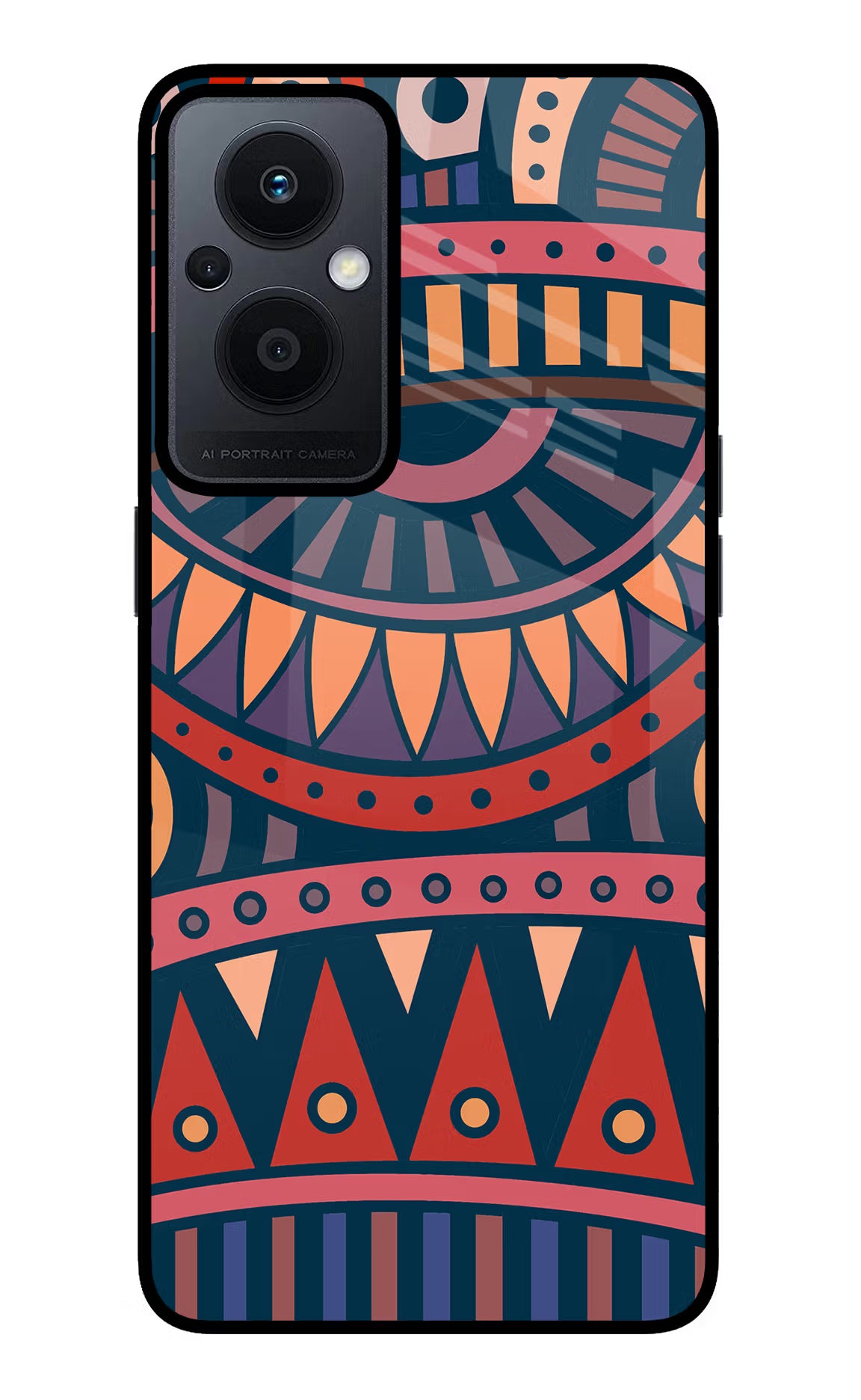 African Culture Design Oppo F21 Pro 5G Glass Case Back Cover by Casekaro