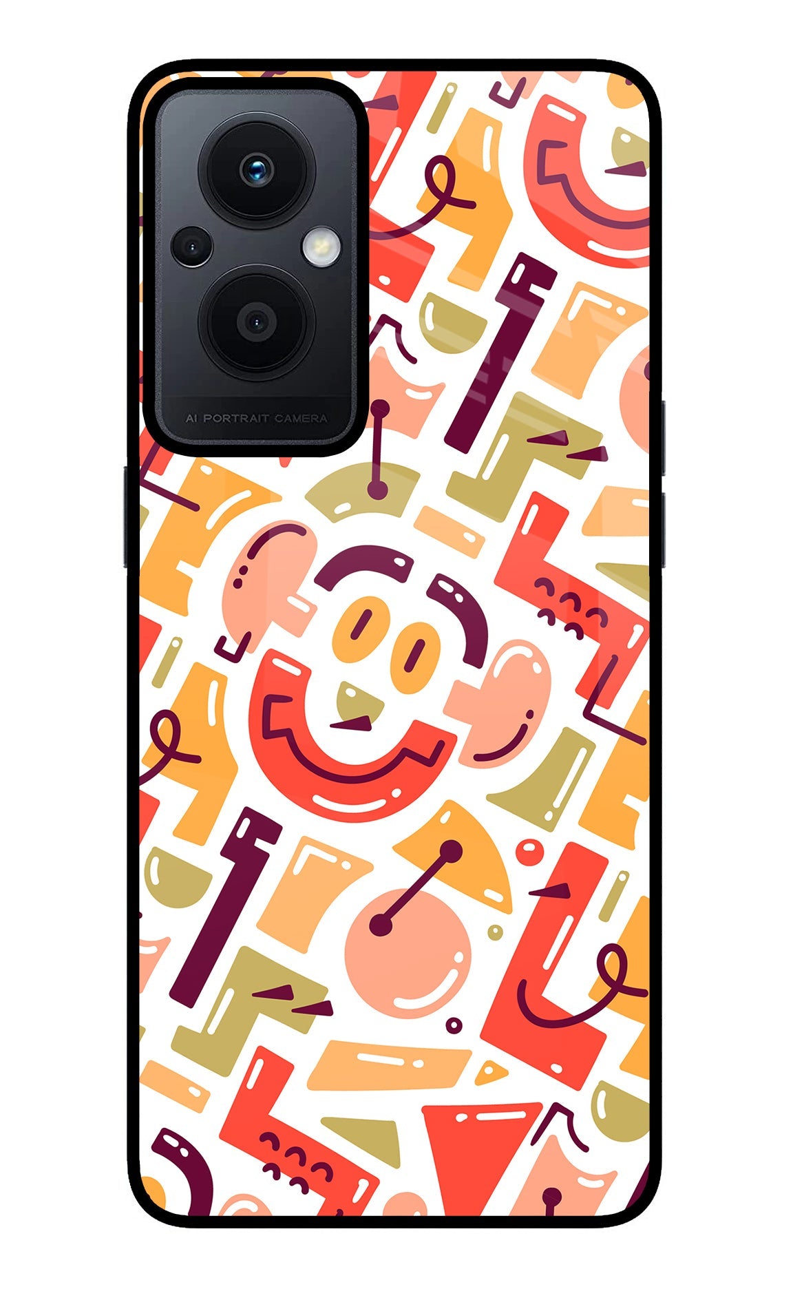 Doodle Pattern Oppo F21 Pro 5G Back Cover