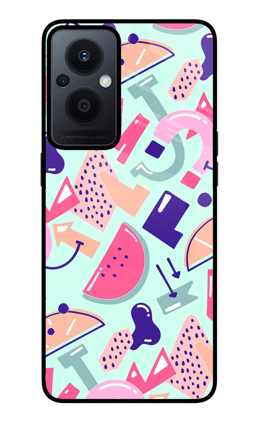 Doodle Pattern Oppo F21 Pro 5G Glass Case