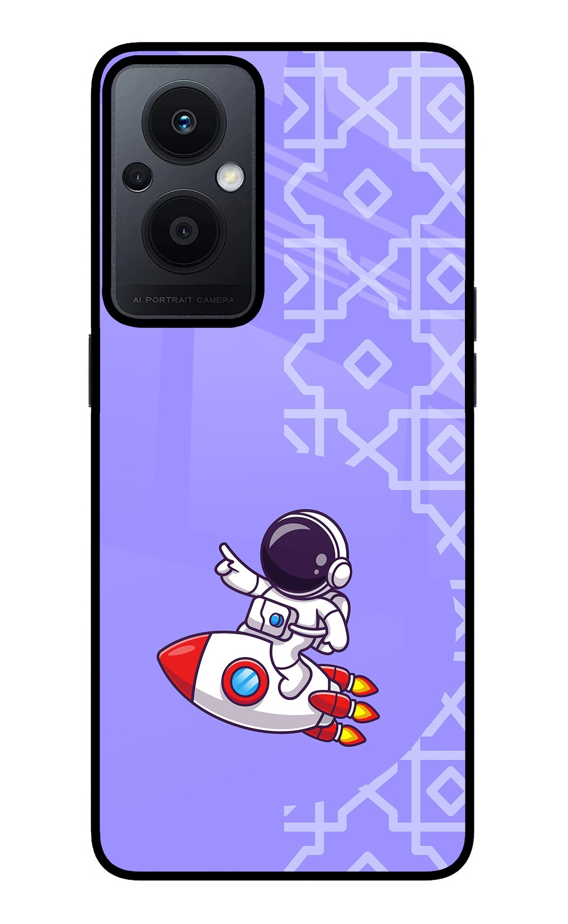 Cute Astronaut Oppo F21 Pro 5G Glass Case