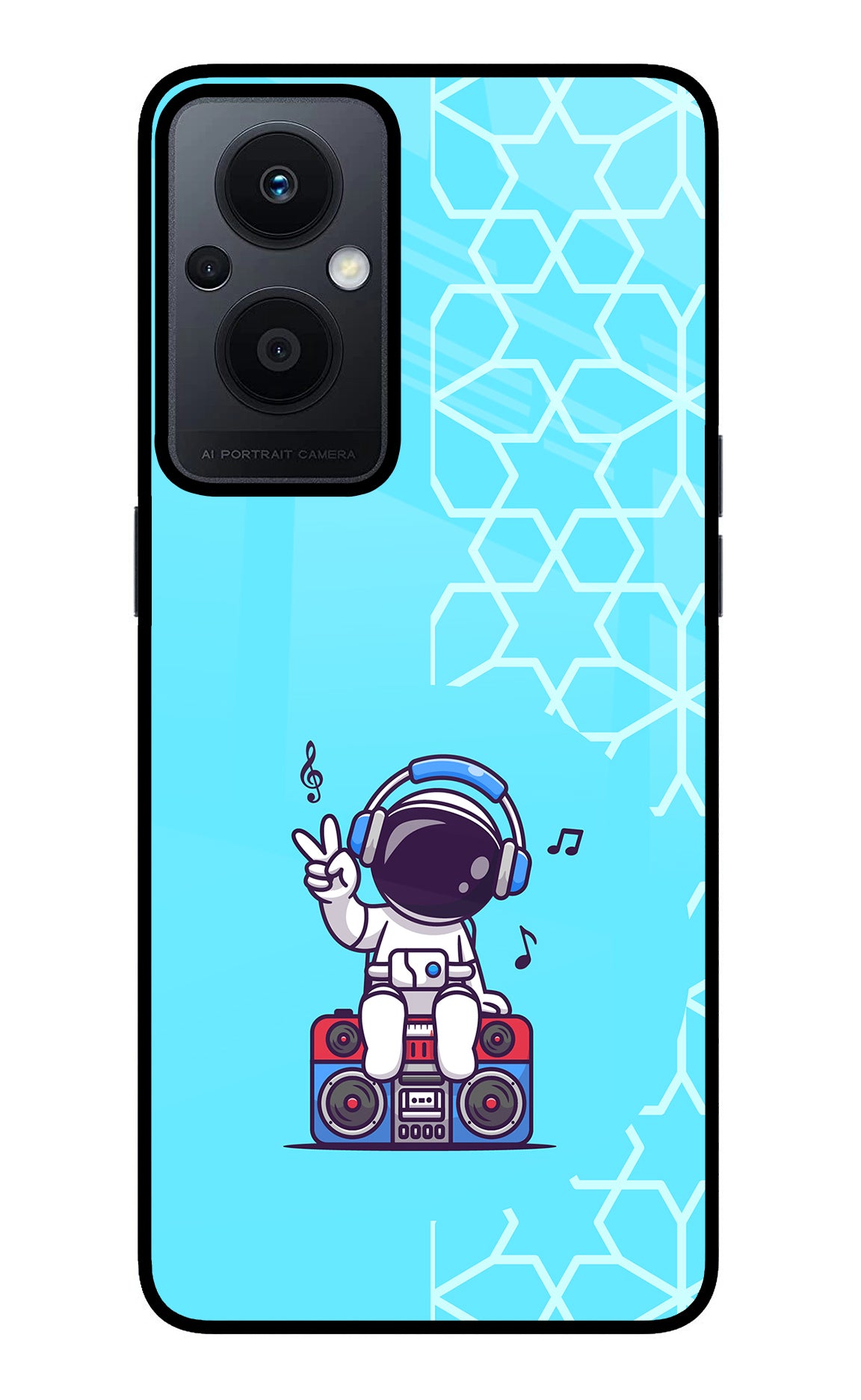 Cute Astronaut Chilling Oppo F21 Pro 5G Back Cover