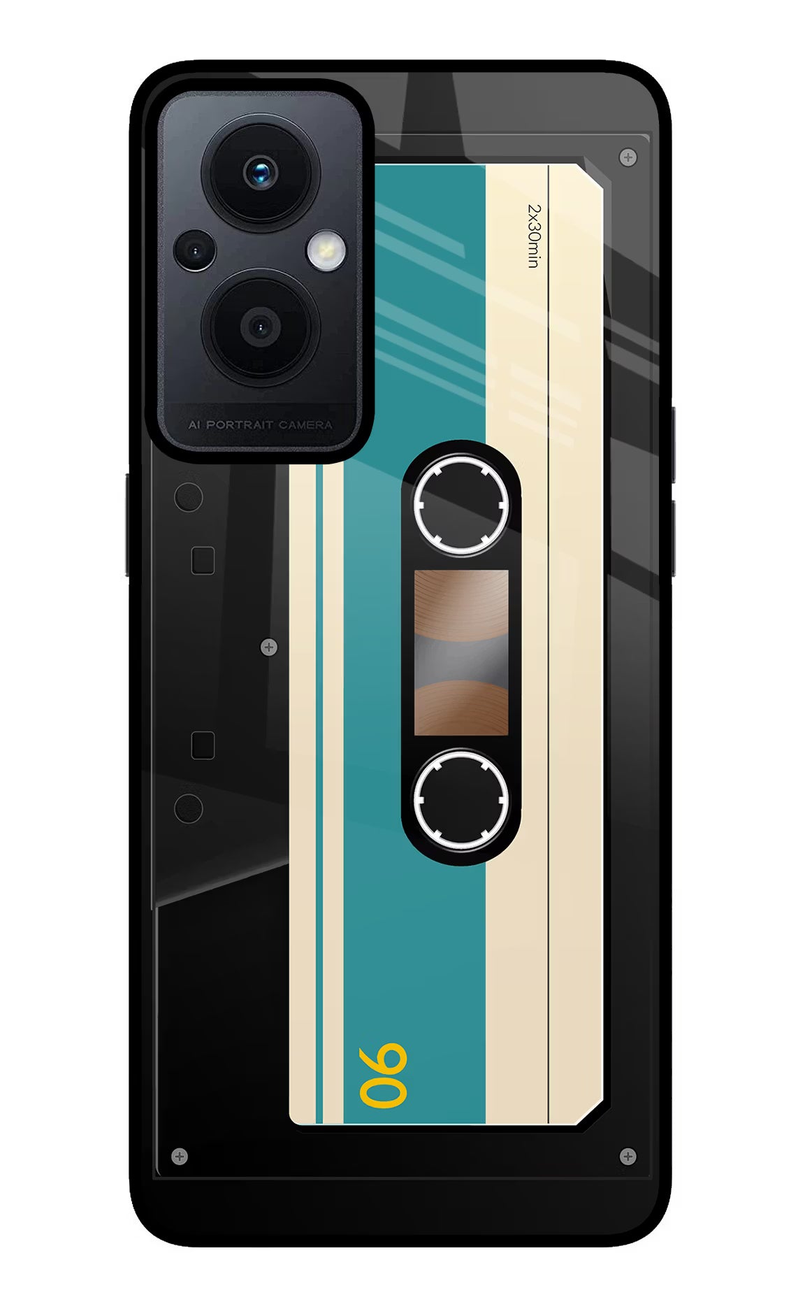 Cassette Oppo F21 Pro 5G Glass Case Back Cover by Casekaro