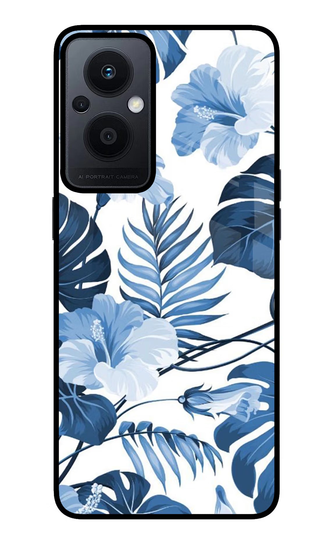 Fabric Art Oppo F21 Pro 5G Glass Case Back Cover by Casekaro