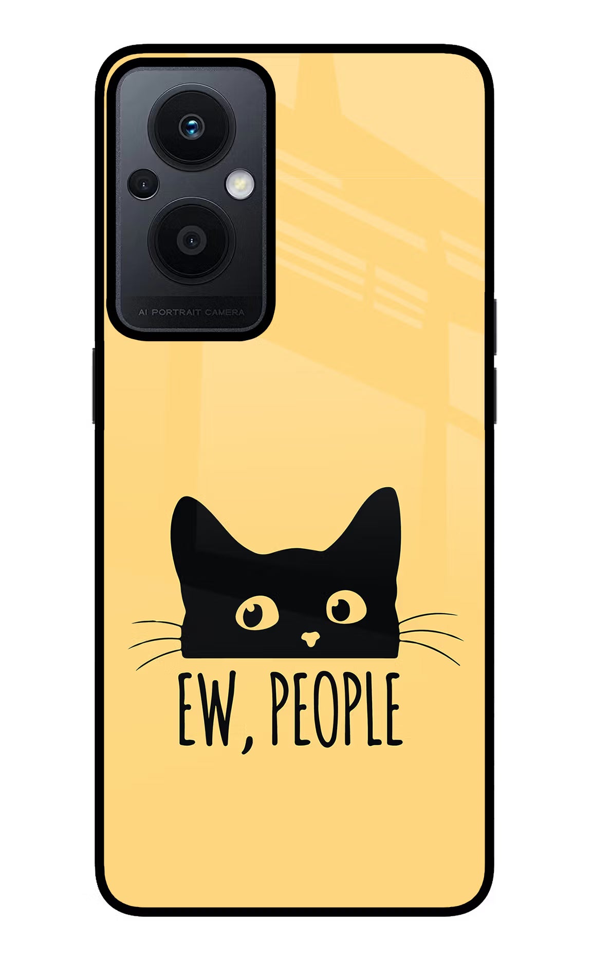 Ew People Catitude Oppo F21 Pro 5G Glass Case Back Cover by Casekaro