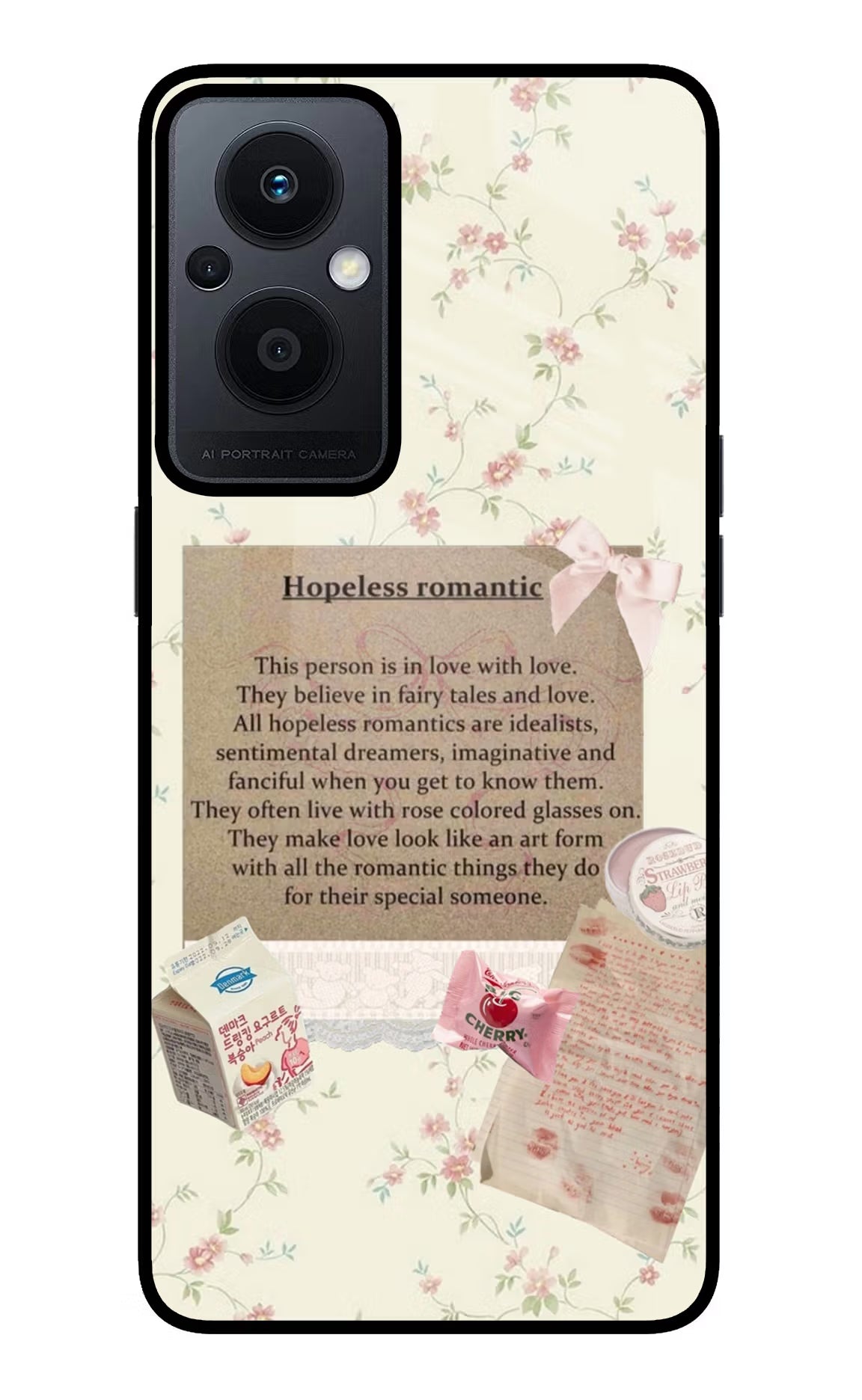 Hopeless Romantic Oppo F21 Pro 5G Glass Case Back Cover by Casekaro