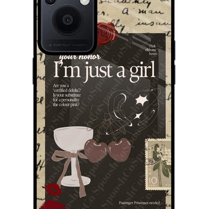 I am just a girl Oppo F21 Pro 5G Glass Case